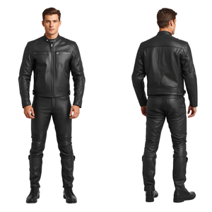 Traje de Cuero para Motocicleta, Chaqueta y Pantalones para Hombre, Conjunto de Ropa Deportiva para Carreras, Equipo de Cuero Resistente, Proveedor Mayorista, Fábrica OEM - Product Image 1