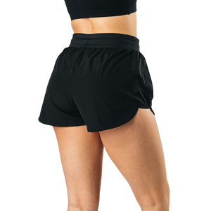 Shorts de sport légers et respirants pour la course, la gym, le yoga et l'entraînement – Noir uni - Product Image 3