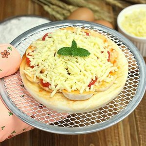 SKI SKI-7335 Customized Logo Prints Stainless Steel Pizza Screen Tray 6 18 Inches Baking Grid Eco-Friendly Stocked Mesh Mat Pan - Product Image 4