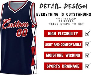Ensembles de maillots de basket-ball personnalisés pour hommes, uniformes respirants, vêtements de sport pour adultes, entraînement universitaire, 100% polyester, taille élastique - Product Image 2
