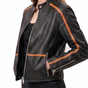 Blouson en cuir pour femme style sororité personnalisé, grande taille, respirant, imperméable, avec logo grec sur mesure, vente en gros, marque privée 2026 - Product Image 3