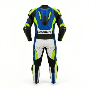 Combinaison en cuir personnalisée pour la course moto, vêtements de piste OEM, bottes de moto, gants de moto, fournisseur B2B en gros - Product Image 2