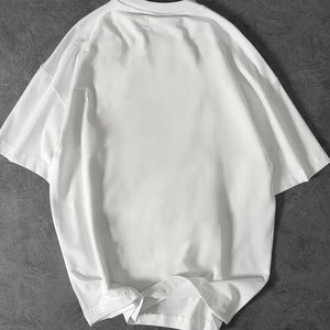 Camiseta Oversize con Logotipo Personalizado, 240 GSM, Algodón Grueso, Estilo Urbano, Hombros Caídos, Corte Cuadrado, Unisex, Fabricante, Bajo MOQ, Proveedor - Product Image 3