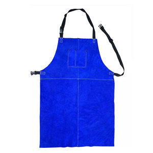 Heavy Duty Flame Retardant <b>Cow</b> Split Leather Welding Work Apron Length Adjustable Size Plain Flame Heat Resistant for Welders - Product Image 1