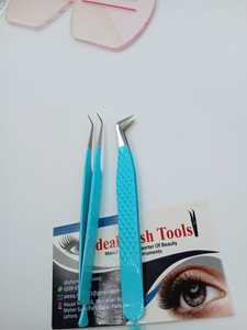 Pinzas de Precisión Nano Grip para Pestañas, Herramientas de Punta Micro Elite, Pinzas Profesionales para Alineación de Pestañas con Borde Afilado - Product Image 1