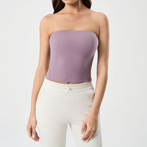 Soutien-gorge de sport pour femme en promotion – Haute qualité, extensible dans 4 directions, respirant, écologique, élasticité moyenne, XS personnalisable à l'avant - Product Image 6