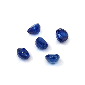 Saphir bleu naturel de Bangkok, taille cœur calibrée 6 mm, pierre précieuse de saphir bleu naturel à facettes pour la fabrication de bijoux - Product Image 3