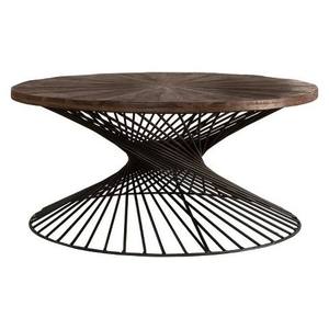 Modern Drum Style Hammered Design Metal Coffee <b>Table</b> for Home Living Room Villa <b>Decoration</b> Use - Product Image 5