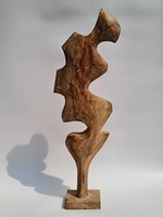 Sculpture d'art moderne en bois sculpté à la main de luxe sur socle pour mariage, anniversaire et Diwali