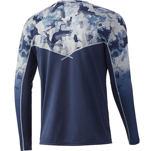 T-shirt de pêche à manches longues pour homme, best-seller, logo personnalisé, jersey en polyester, séchage rapide pour un confort et un style optimaux - Product Image 1