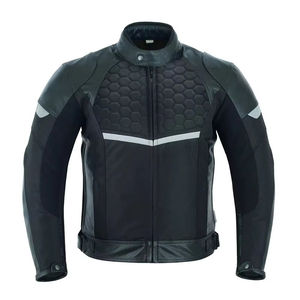 Chaqueta de Motocicleta Unisex OEM Hecha de Cuero Genuino, Chaqueta de Motociclismo Deportiva a Prueba de Viento con Estampado para Invierno - Product Image 1