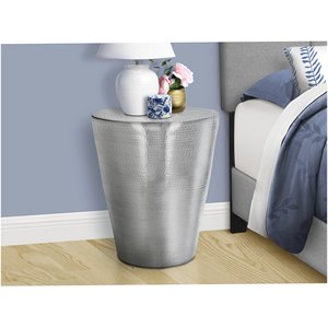 Mesa Auxiliar Moderna con Pedestal de Hierro, Mesa de Estilo Contemporáneo, Diseño Elegante con Ranuras, Mueble Minimalista de Lujo para Sala de Estar - Product Image 5