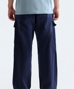 Pantalon cargo bleu marine pour homme, style workwear, coupe droite, plusieurs poches, taille élastique, en toile respirante, idéal pour le printemps - Product Image 4