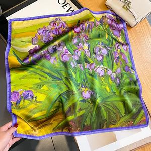 2026 Fashion 100% Real Silk <b>Scarf</b> 53cm <b>Square</b> Women's Silk Temperament Small <b>Scarf</b> Neck Decorative Wrap Printed <b>Scarves</b> - Product Image 2