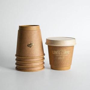 Gobelets à café en papier kraft imprimés sur mesure, à paroi simple ou double, jetables, pour boissons chaudes - Product Image 2