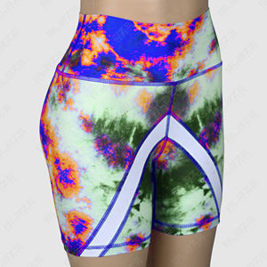 Pantalones cortos de entrenamiento personalizados de cintura alta para mujer, venta al por mayor, patrón sólido, ropa de entrenamiento de gimnasio, pantalones cortos sexis para correr para adultos para mujer - Product Image 1