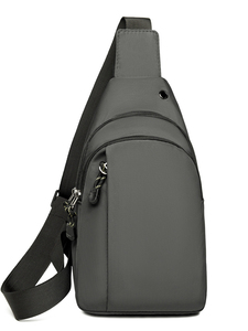 Lightweight Chest Pack Crossbody <b>Shoulder</b> Bag Zipper Adjustable <b>Strap</b> Minimalist Style for Hiking Cycling Travel Office Everyday - Product Image 2