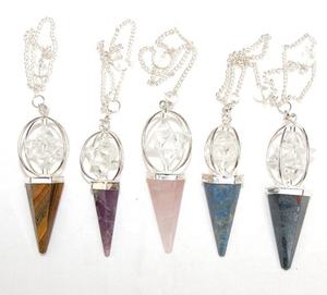 Pendentifs en forme de pneu de Chakra à vendre collier de pierres de chakra pendule - Product Image 2