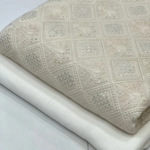 Georgette Viscose Multi-Broderie la Plus Vendue pour Robes ou Tenues de Mariée et Tenues de Créateurs de Luxe pour la Vente en Gros - Product Image 1