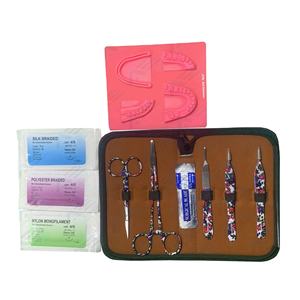 Surgical Suture Kit Doctor Reusable Suturing Practice Kit Stainless Steel Dissection Medical and Vet Students Skin Practice Kit - Product Image 1