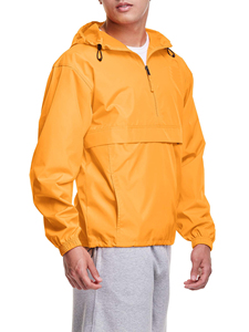 Chaqueta cortavientos personalizada para hombre, impermeable, ligera, con cremallera de un cuarto, transpirable. - Product Image 4