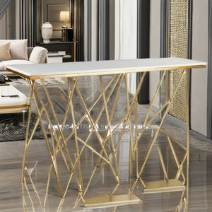 Table basse en métal avec dessus en marbre attrayant - Product Image 5