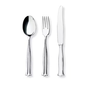 Juego de cubiertos de metal con cuchara y tenedor para mesa de comedor, juego de vajilla para el hogar. - Product Image 2