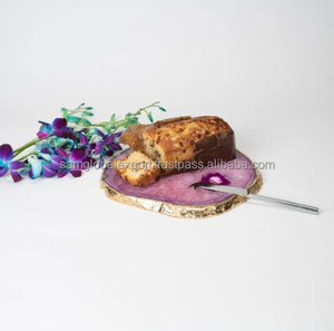 Eco-Friendly Antique Imitation Stylish Resin <b>Coaster</b> Set Natural <b>Agate</b> Stone Design Home Decor Art Collectible - Product Image 2