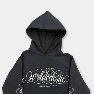 Sweat à capuche noir pour homme, surdimensionné, en coton, style streetwear, avec logo imprimé sur le devant, pour l'automne - Product Image 4