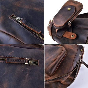 Sac messager personnalisé en gros pour hommes, sac bandoulière en cuir, sac à main pour homme - Product Image 3