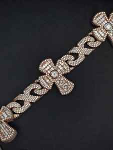 Chaîne Croix en Argent Sterling 925 Haut de Gamme avec Moissanite, Testée au Diamant, Gravure Personnalisée Gratuite, Plaqué Or, Style Hip Hop - Product Image 4