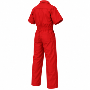 Combinaison de travail personnalisée pour homme, à manches courtes, avec boutons, de protection pour mécanicien, couleur unie - Product Image 6