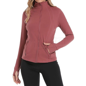 Custom Logo Gym Wear Long Sleeve Women <b>Yoga</b> Fitness Gym <b>Jacket</b> High Quality Workout Training Activewear <b>Yoga</b> <b>Jacket</b> Custom - Product Image 3