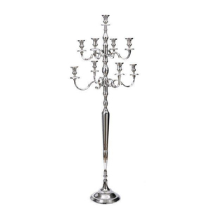 Luxury 12-inch 3-Arm Brass Gold <b>Candelabra</b> With Crystal Hangings Premium Aluminum Metal Candle Holder For Wedding Centerpiece - Product Image 6