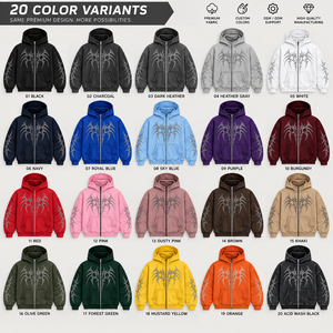 Sweat à capuche d'hiver streetwear gothique coupe classique motif crânes et papillons noir zippé graphique à pointes polyester/coton français - Product Image 4
