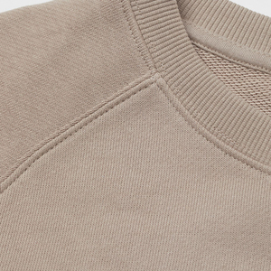 Sudadera personalizada de cuello redondo, lisa, de dos colores, para hombre, estilo oversize, blanca. - Product Image 5
