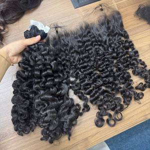 Cabello Virgen Natural Rizado y Brillante de Donante Vietnamita, el Más Vendido al por Mayor, Cabello Humano Vietnamita Remy Original - Product Image 1