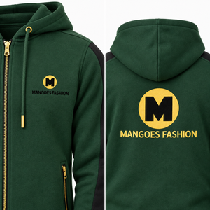 ชุดวอร์มกีฬาผู้ชาย MANGOES FASHION สำหรับฤดูหนาว แบบลำลอง ซักย้อมสีเอซิด ผ้าระบายอากาศดี มีซิปที่ฮู้ดดี้ กางเกงจ็อกกิ้งเอวยางยืด - Product Image 4