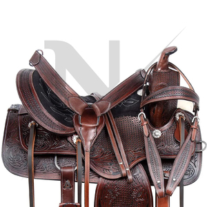Premium Western Riding Saddle Comfortable Horse Tack Ranch Equipment Genuine Leather OEM Manufacturer Luxury <b>Equestrian</b> saddles - Product Image 4