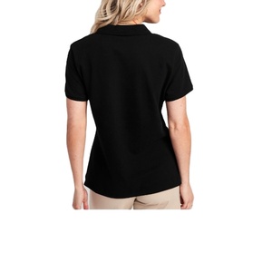 Camiseta Casual de Punto Transpirable para Mujer, Precio al por Mayor, Bordada, de Algodón Elástico, Manga Corta, Logotipo Personalizado BD - Product Image 3