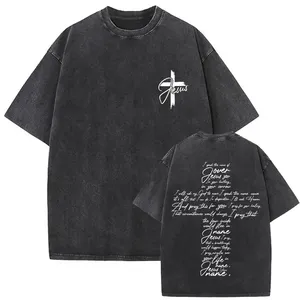 Camisetas de Hombre 2026, Estilo Urbano, Lavado Ácido, Impresión Completa, Ecológicas, de Secado Rápido, Transpirables, de Poliéster/Algodón - Product Image 2