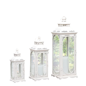 Farol Colgante de Metal y Hierro Hecho a Mano, Farol de Mesa Blanco para Velas, Decoración de Iluminación para el Hogar y el Jardín - Product Image 2