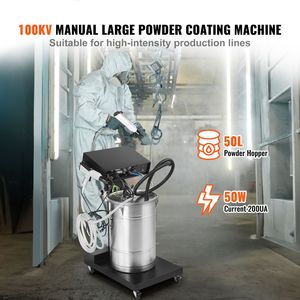 Sistema de Recubrimiento en Polvo con Salida Electrostática de 50 W y 100 KV, Kit con Tolva de Polvo de 50 L, 450 g por Minuto, para Maquinaria de Recubrimiento de Metales - Product Image 2