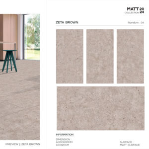 Carreaux de porcelaine tendance finition mate 60x120cm 600x1200mm 24x48 pour murs et sols intérieurs de luxe - Product Image 1
