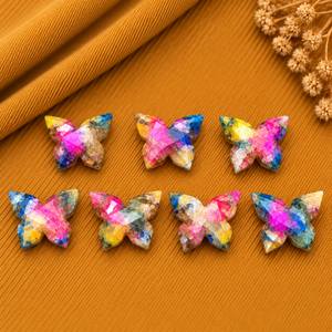 Perles de pierres précieuses facettées en turquoise Mohave colorée en forme de papillon 14x10mm pour la fabrication de bijoux, vente en gros de perles de pierres en vrac - Product Image 2