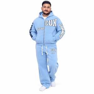 Conjunto de Sudadera con Capucha y Pantalones Deportivos Unisex Personalizados con Cierre, Bordado, Serigrafía, Pantalones Holgados, Marca Privada, Ropa Deportiva al por Mayor - Product Image 1