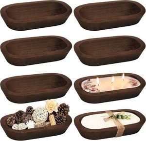 Support de bougie en bois rustique chic pour la maison, les mariages, les cadeaux festifs, support de bougie personnalisé pour la décoration de table et l'aromathérapie - Product Image 1