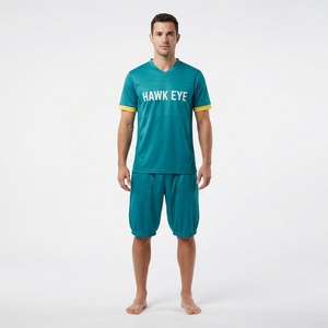 Conjunto de Uniforme de Fútbol Americano para Hombre, Corte Atlético, Cuello en V, Manga Corta, Uniforme Deportivo de Equipo, Ropa de Entrenamiento de Alto Rendimiento - Product Image 1