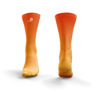 Custom Printed Men's Crew Sports Socks Spandex/<b>Nylon</b>/Cotton Blend Anti Bacterial Breathable Anti <b>Slip</b> Quick Dry Sports Wear - Product Image 4