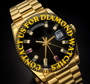 Reloj de Pulsera de Diseño Exclusivo Chapado en Oro de 41 mm con Esfera Negra Redonda y Funciones de Fecha y Día Automáticas para Hombre - Product Image 2
